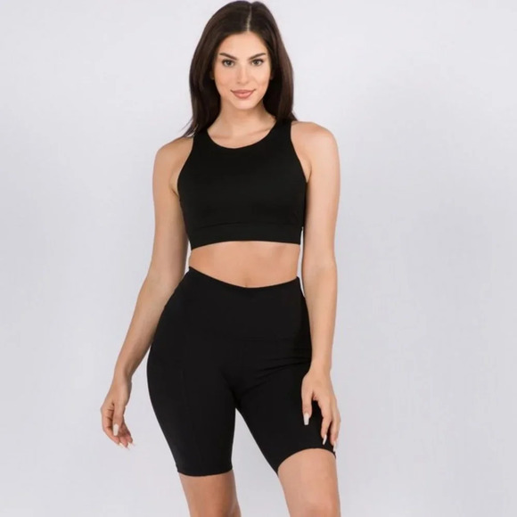 Buttery Soft Activewear Biker Shorts with Pockets 8'' Inseam Athletic Yoga - Picture 4 of 5